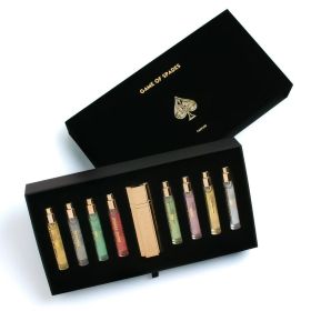 JO MILANO GAME OF SPADES 9 X 0.34 PARFUM SPRAY SET: KING + WILDCARD + WIN + ROUGE EXTRAIT + ROYALE + BID + QUEEN + JACKPOT + ACE