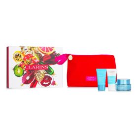 CLARINS - Hydra-Essentials Collection: Hydra-Essentiel Cream 50ml + Fresh Scrub 15ml + SOS Hydra Mask 15ml + Bag 114373 3pcs+1bag