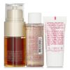 CLARINS - Youthful Radiance Set: Double Serum 30ml+ Cleansing Micellar Water 50ml+ Beauty Flash Balm 15ml 45937/80076604 3pcs